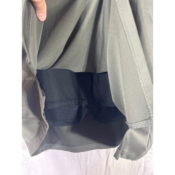 Sahalie Skort 1X Olive Green Long Shorts Skirt Pockets Drawstring - Picture 5 of 11